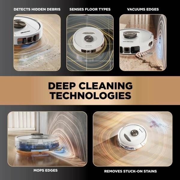 Shark PowerDetect NeverTouch Pro Robot Vacuum Cleaner & Mop with Self-Empty Station - White | RV2800ZEUKWH