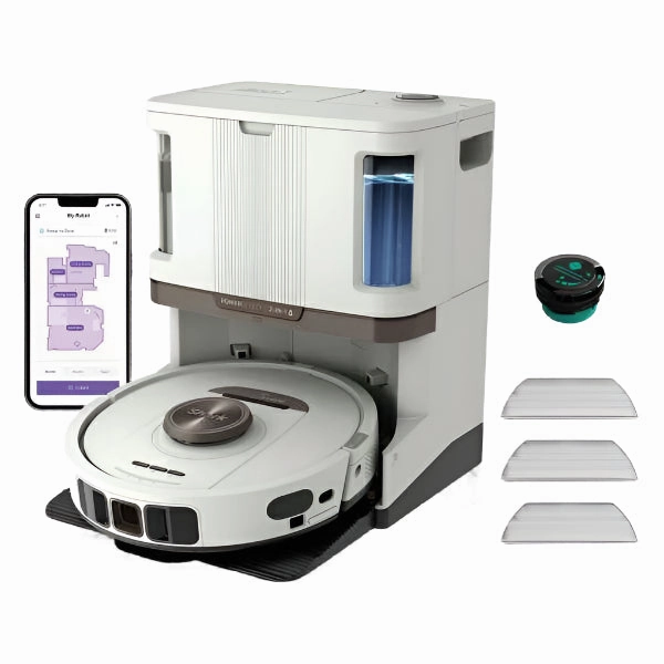 Shark PowerDetect NeverTouch Pro Robot Vacuum Cleaner & Mop with Self-Empty Station - White | RV2800ZEUKWH