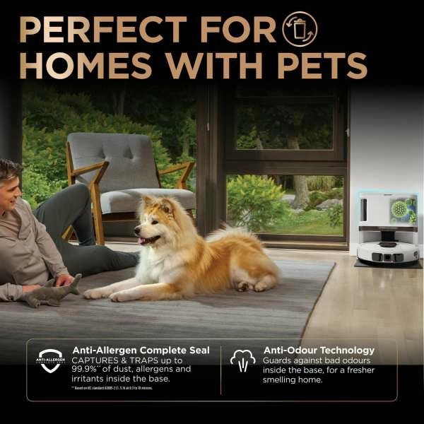 Shark PowerDetect NeverTouch Pro Robot Vacuum Cleaner & Mop with Self-Empty Station - White | RV2800ZEUKWH
