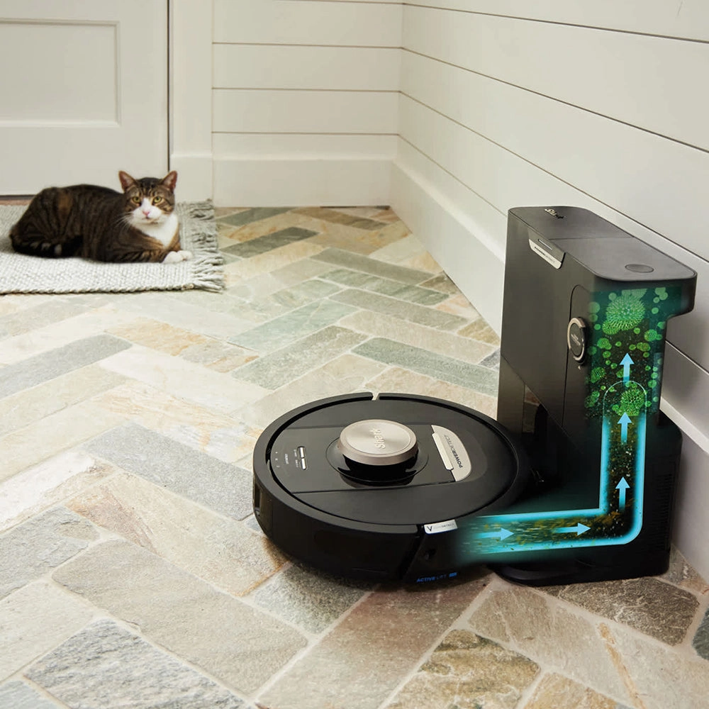 Shark PowerDetect Robot Vacuum Cleaner with Self-Empty Station - Black & Champagne | RV2820VEUK