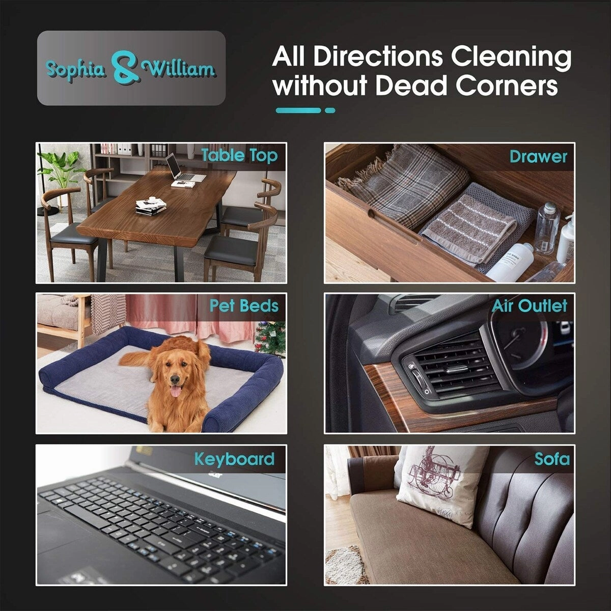 Sophia & William Portable Handheld Rechargeable Vacuum Cleaner
