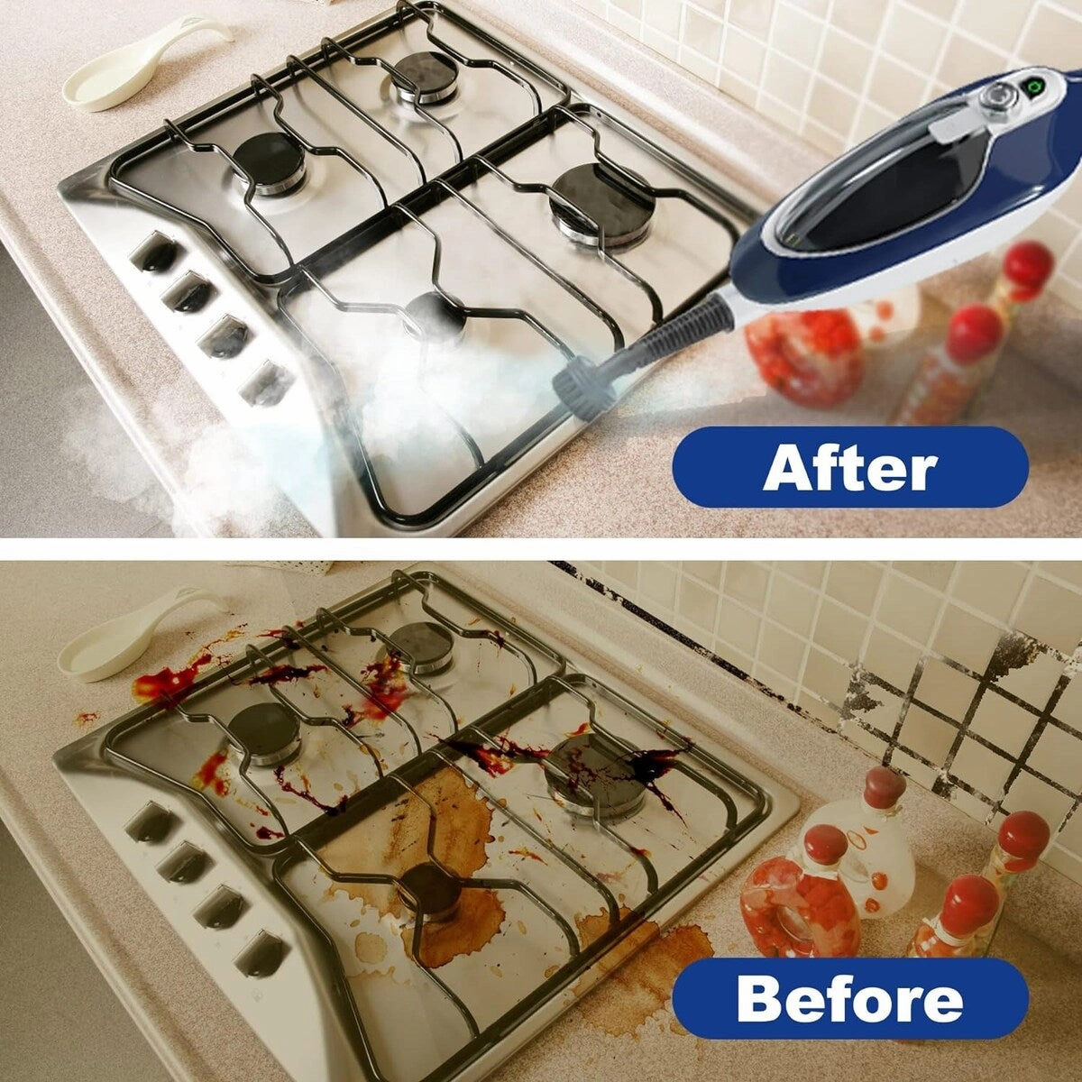 Steam Mop - 10-in-1 Floor Steamer Detachable MultiPurpose Handheld Steam Cleaner