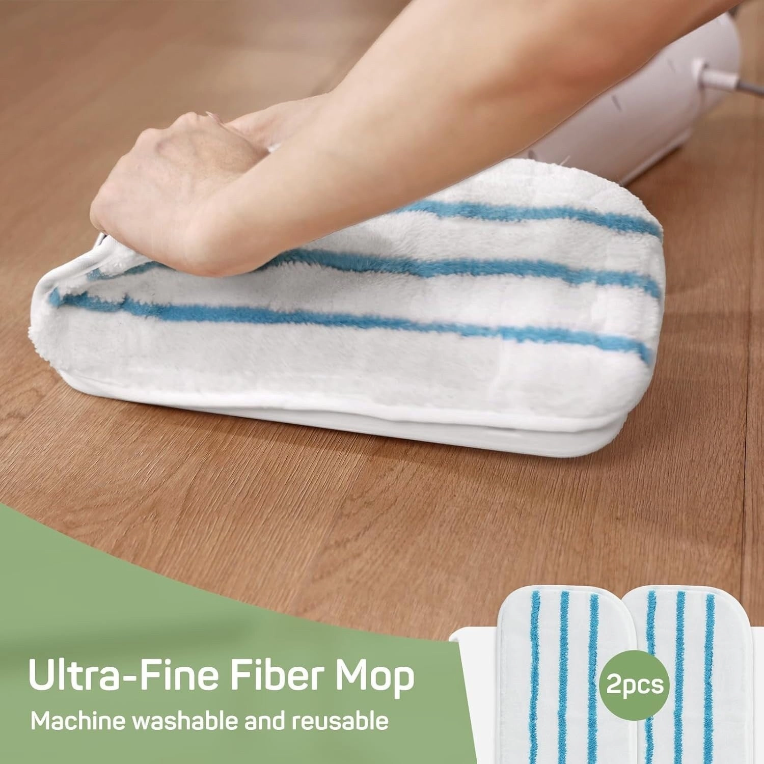 Steam Mop for Floor Cleaning. Lightweight Floor Steamer for Hardwood. Tile. Laminate. and Carpet. Includes 2 Washable Pads