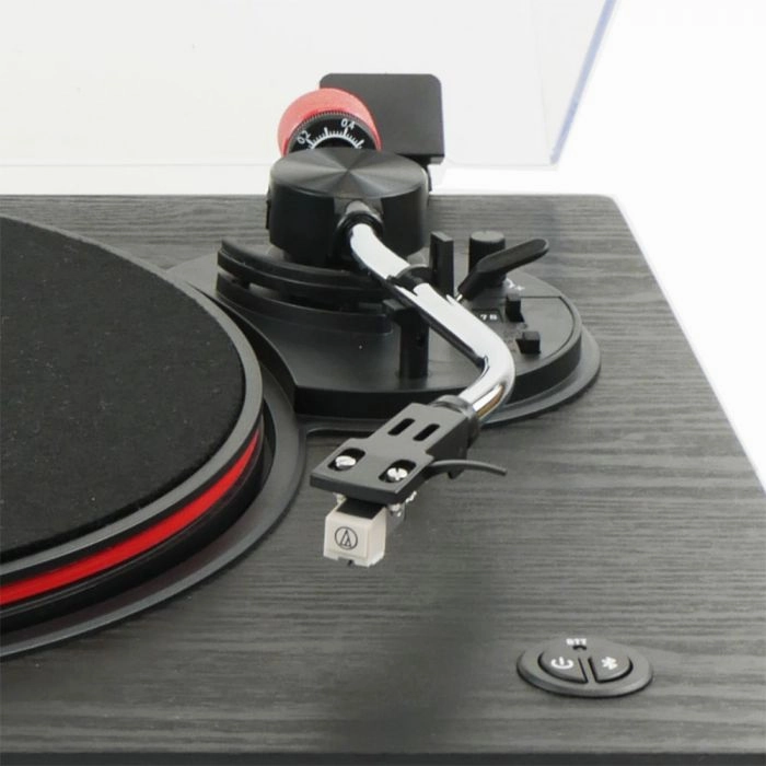 Steepletone Brixton Premium Turntable with Bluetooth Transmitter - Black | BRIXTON