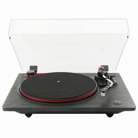 Steepletone Brixton Premium Turntable with Bluetooth Transmitter - Black | BRIXTON