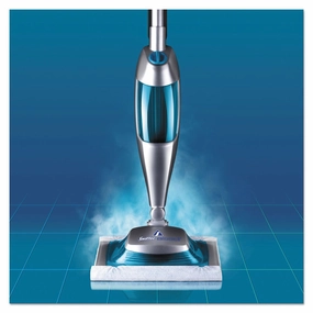 Swiffer Bissell SteamBoost Mop 10 inches Wide Head 48 inches Handle Blue 2/Carton