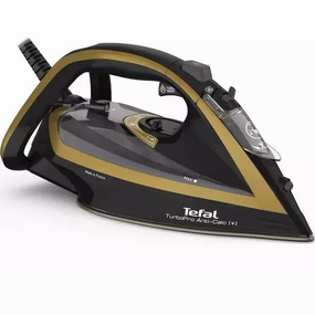 Tefal Ultimate Turbo Pro Anti-Scale 3000W Steam Iron - Black & Gold | FV5696GO