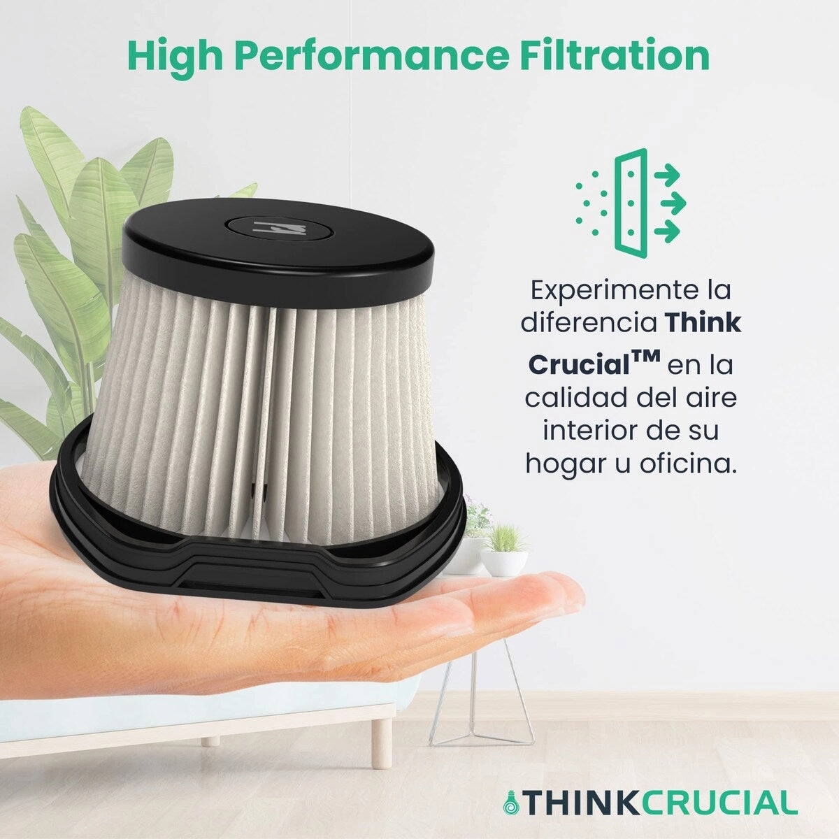 Think Crucial Replacement Filter Compatible with Shark Wandvac Part XFFWV360
