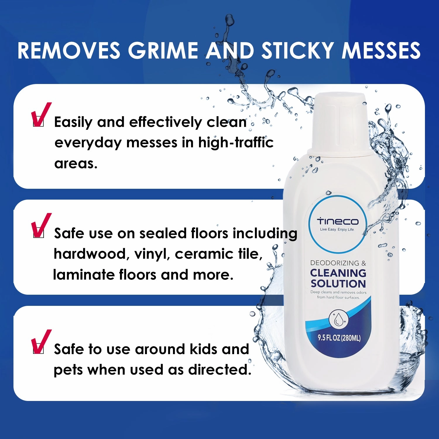 Tineco FLOOR ONE S7/S6/S5/S3/iFloor3/iFloor2/iFloor Series Multi-Surface Cleaning Solution:33.8 FL OZ (1L)