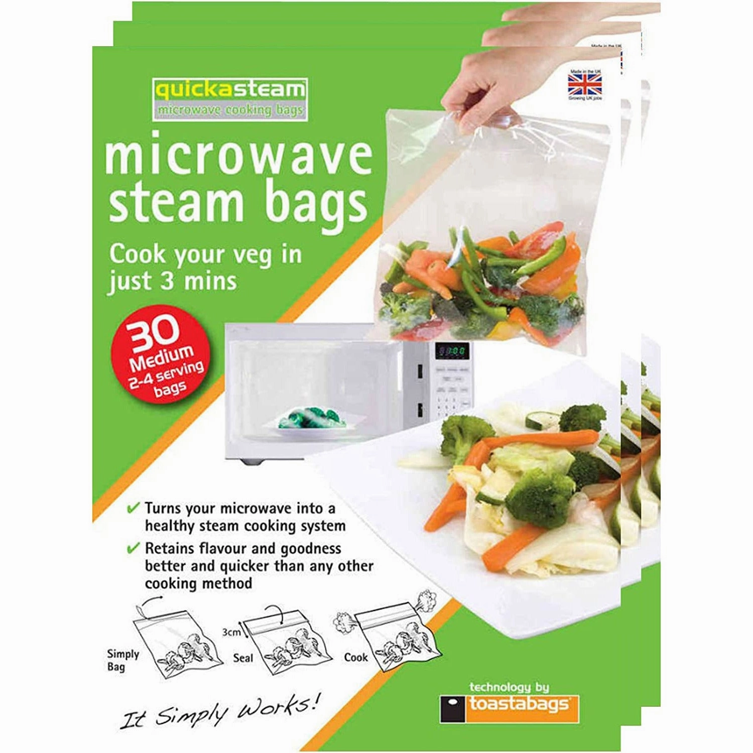 Toastabags Microwave Steam Bags - Pack of 30 | 675807