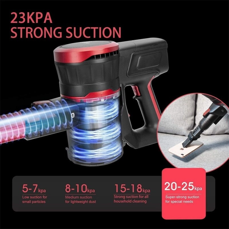 Ultra-Quiet Handheld Vacuum with Brushless Motor Multi-attachments