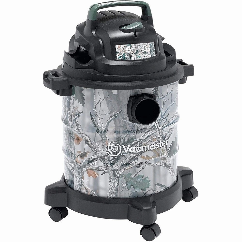 Vacmaster. 1001. 5 Gallon 3 Peak HP Stainless Steel Game Trail Camo Wet/Dry Shop Vacuum