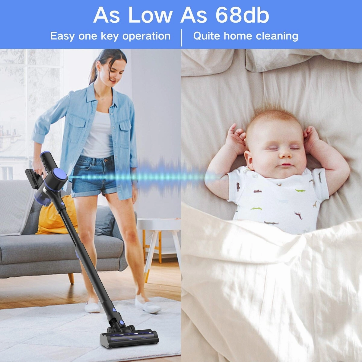 Vacuum Cleaner. 160W Powerful Suction Stick Vacuum with 40min Long