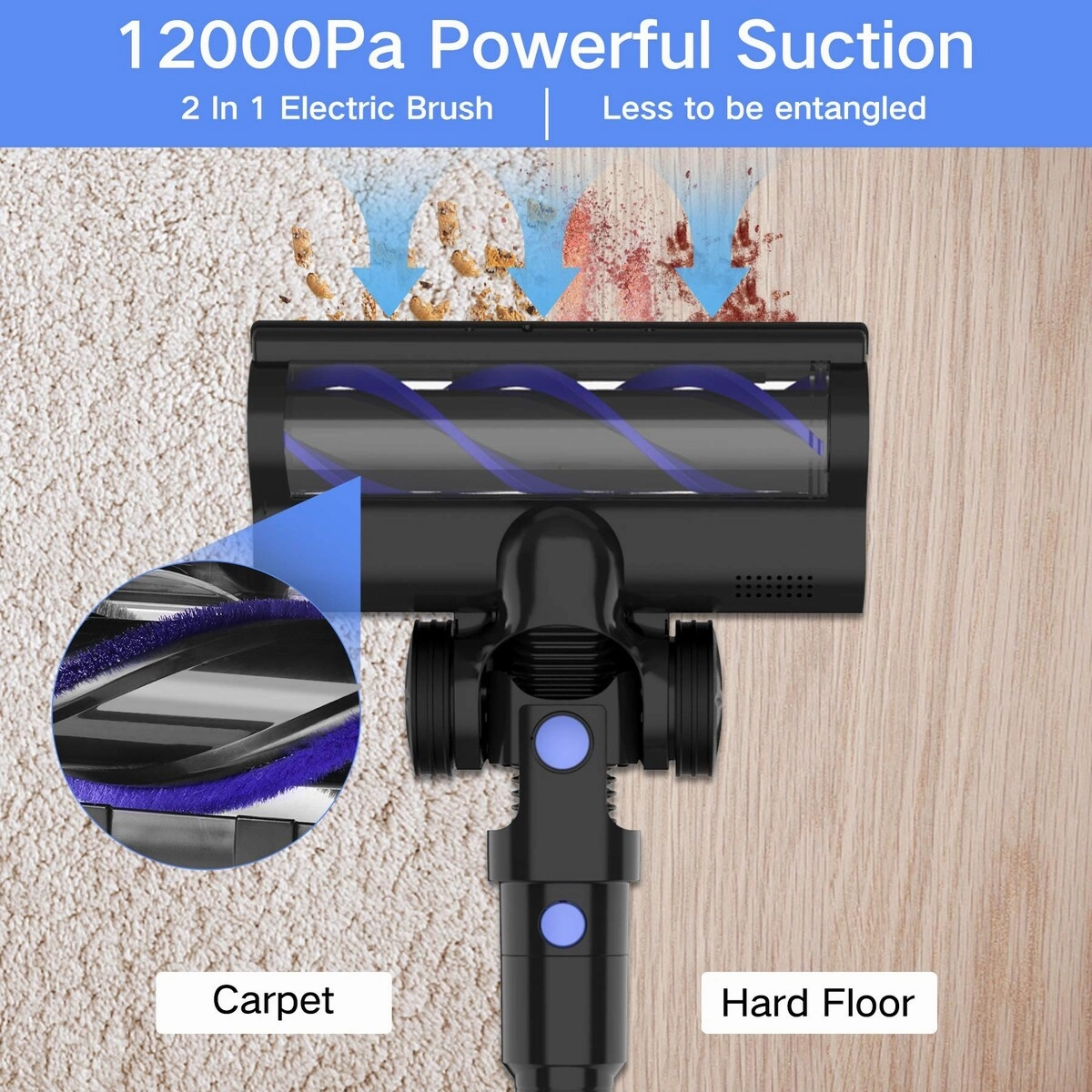 Vacuum Cleaner. 160W Powerful Suction Stick Vacuum with 40min Long