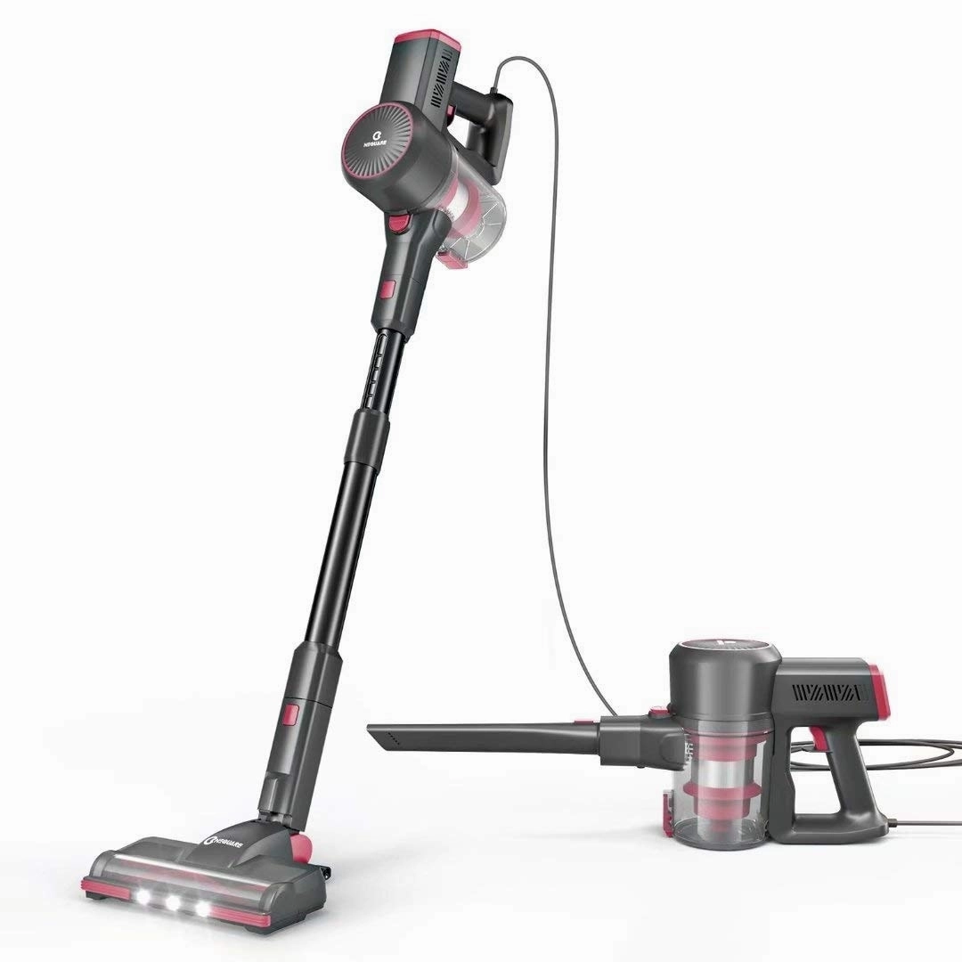 Vacuum Cleaner. 20Kpa Stick Vacuum with Self-Standing. Dual-HEPA