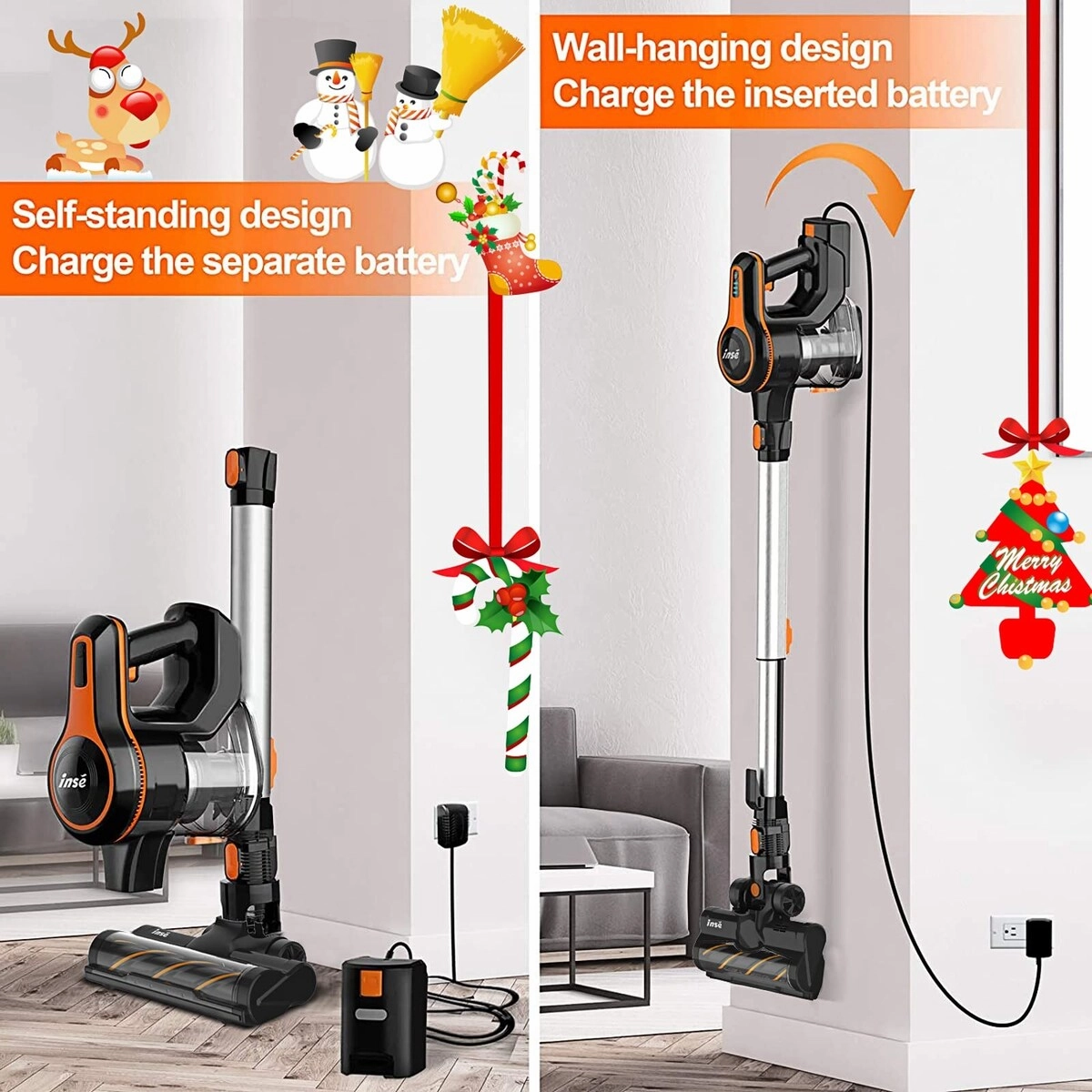 Vacuum Cleaner. 23Kpa Strong Suction Stick Vacuum with 45min Long