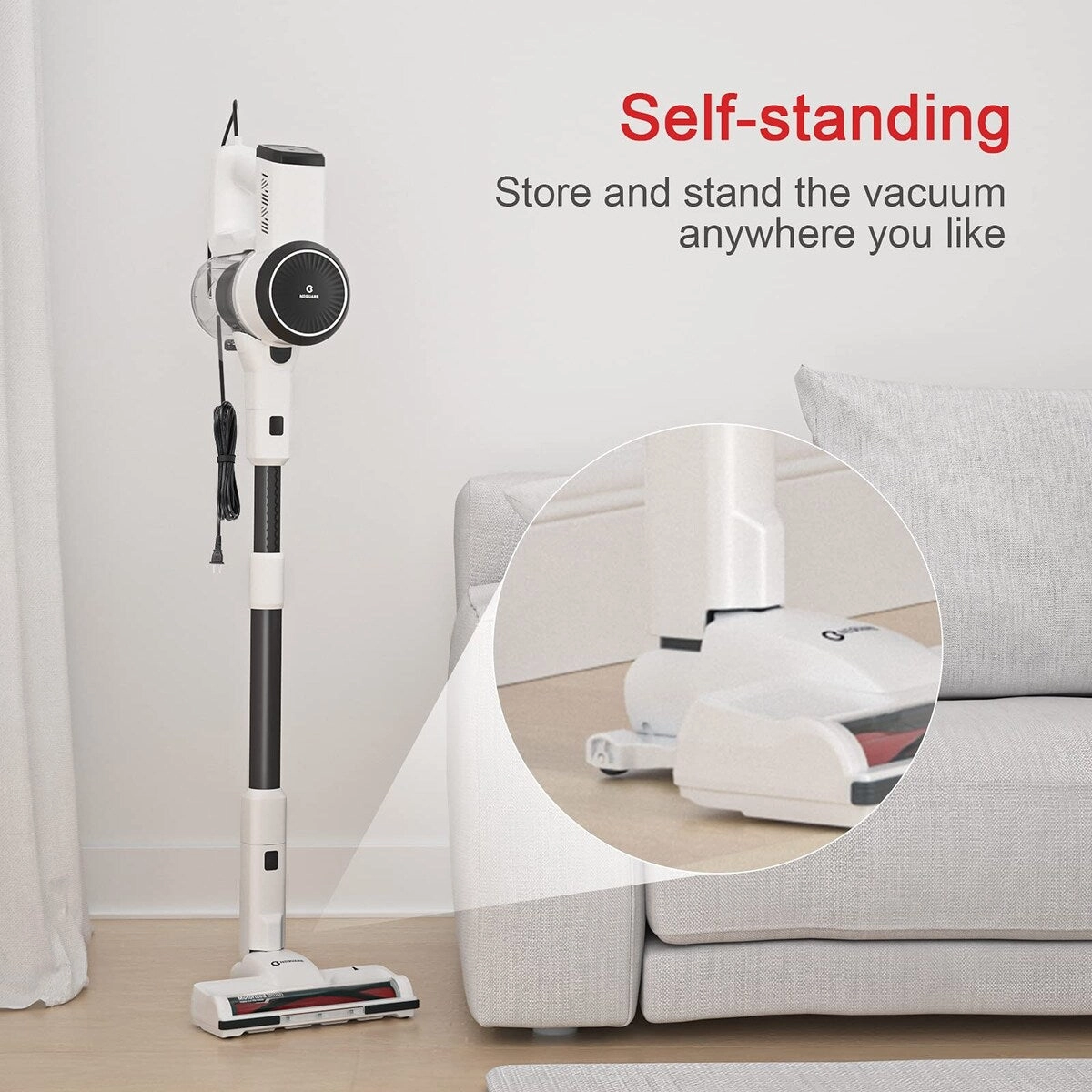 Vacuum Cleaner. 600W Stick Vacuum with 20Kpa Powerful Suction.
