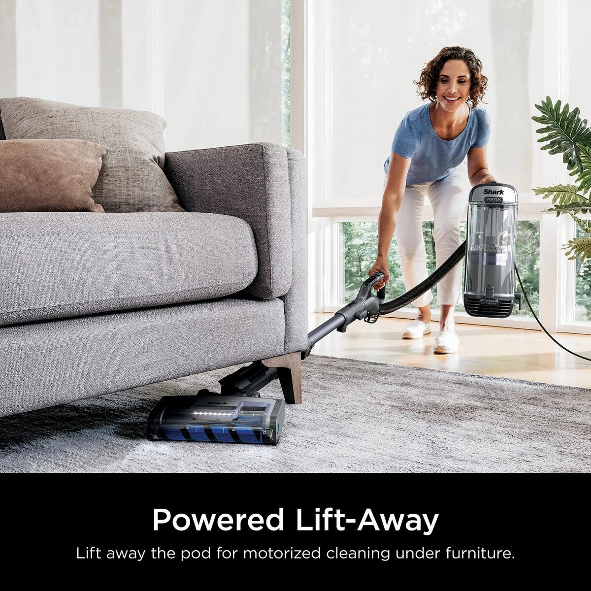 Vertex DuoClean PowerFins Upright Vacuum. with Powered Lift-Away & Self-Cleaning Brushroll. Dark Lilac. 1 qt Dust Cup