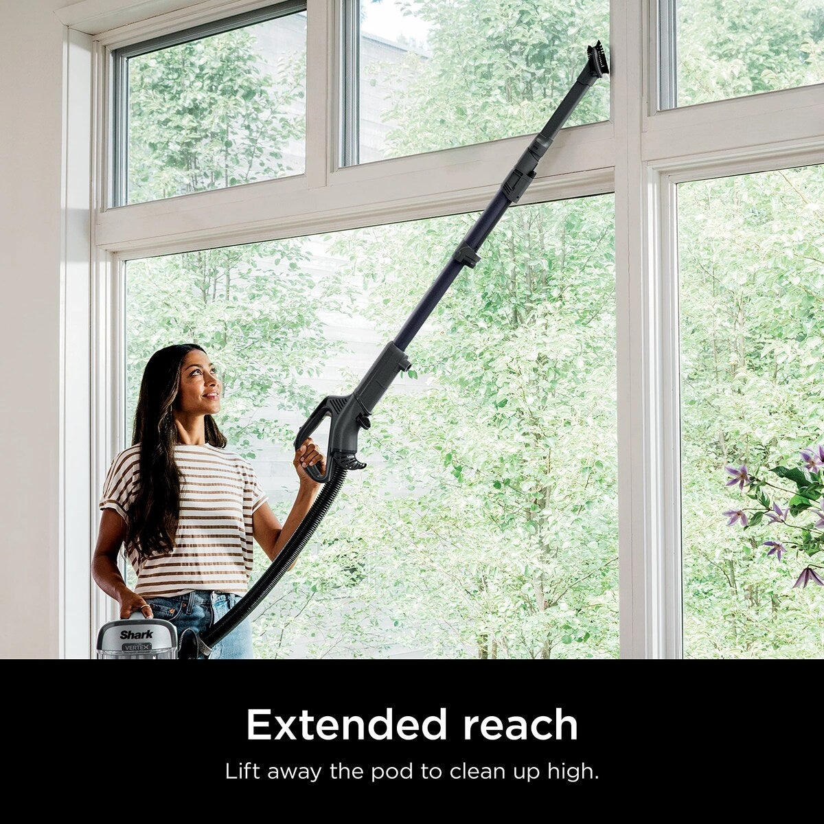 Vertex DuoClean PowerFins Upright Vacuum. with Powered Lift-Away & Self-Cleaning Brushroll. Dark Lilac. 1 qt Dust Cup