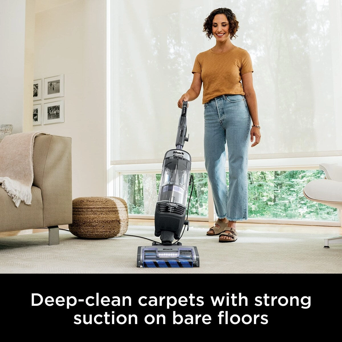 Vertex DuoClean PowerFins Upright Vacuum. with Powered Lift-Away & Self-Cleaning Brushroll. Dark Lilac. 1 qt Dust Cup