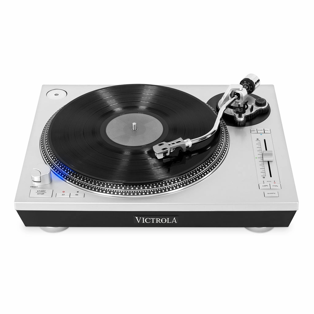 Victrola The Pro Series USB 3-Speed Belt Drive Turntable - Silver | VPRO-2000-SLV-EU