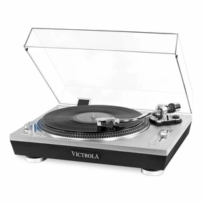 Victrola The Pro Series USB 3-Speed Belt Drive Turntable - Silver | VPRO-2000-SLV-EU
