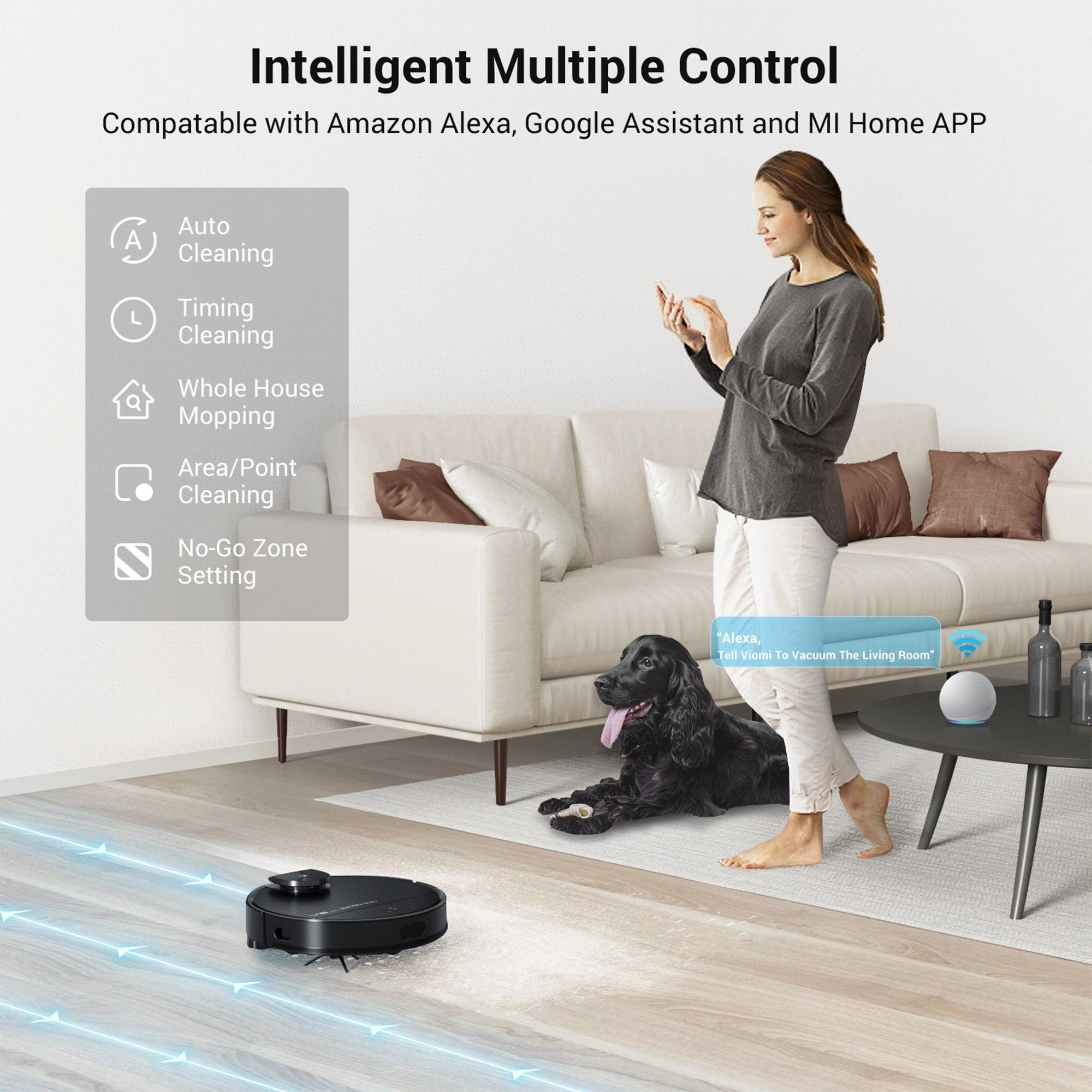 Viomi Smart Robot Vacuum V3 Max Duster Vacuum and Mop for Multi Floors. Black - 10