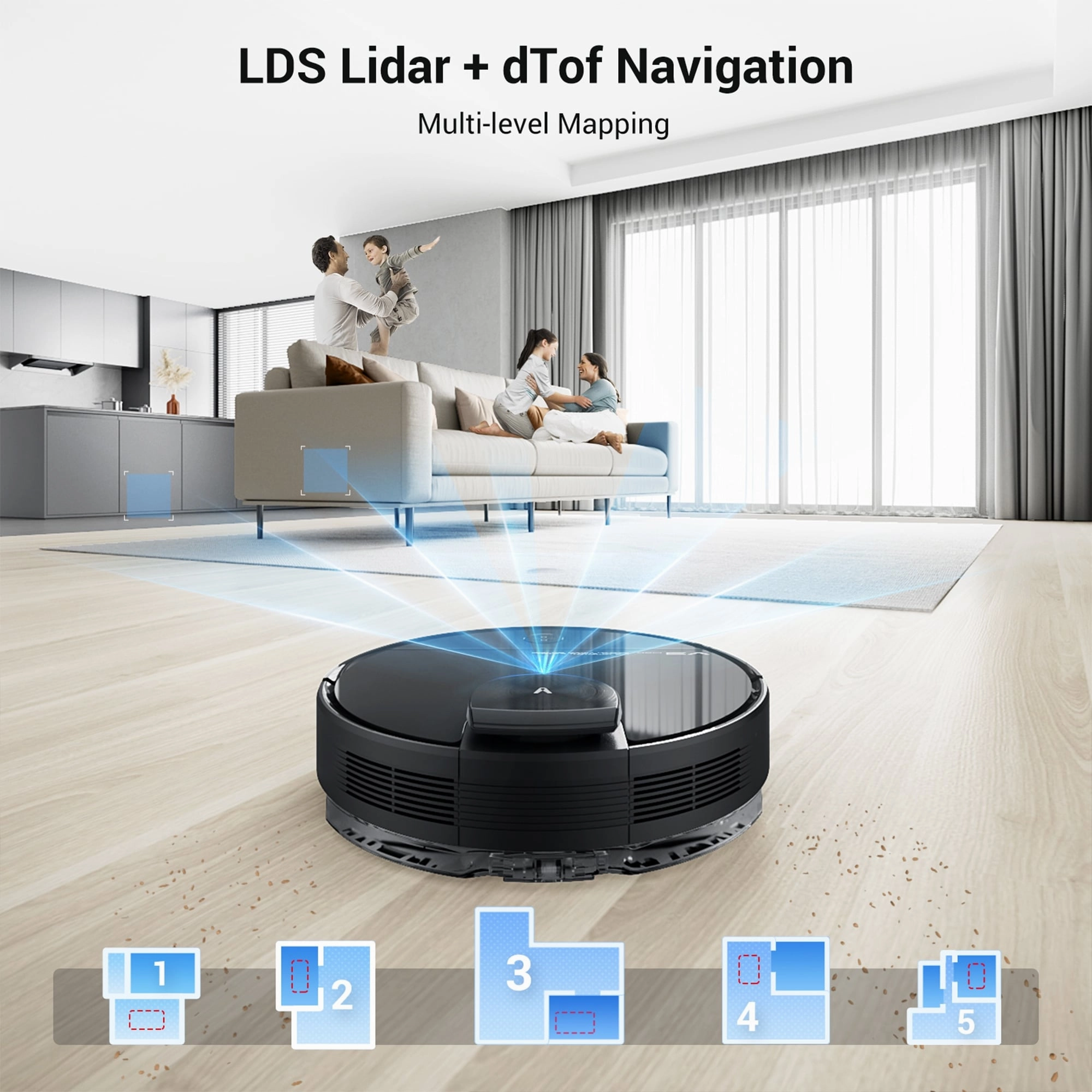 Viomi Smart Robot Vacuum V3 Max Duster Vacuum and Mop for Multi Floors. Black - 10