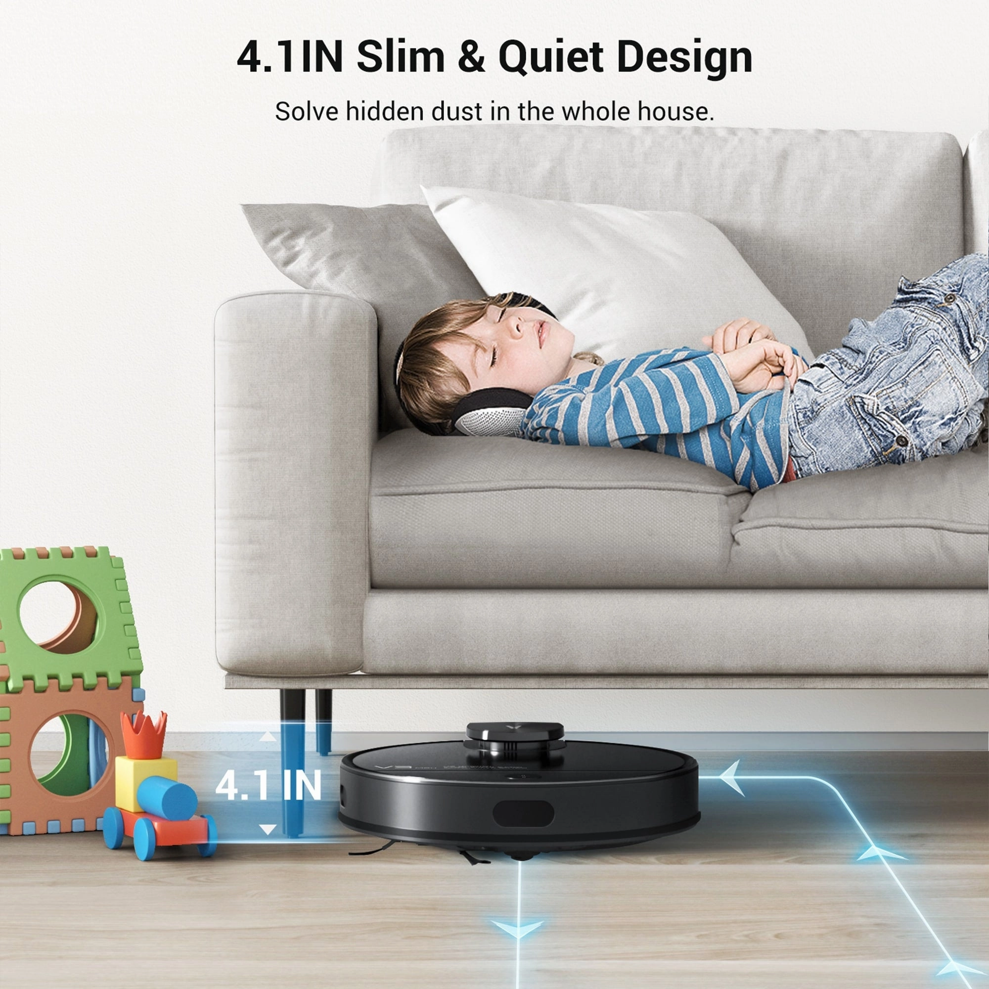 Viomi Smart Robot Vacuum V3 Max Duster Vacuum and Mop for Multi Floors. Black - 10