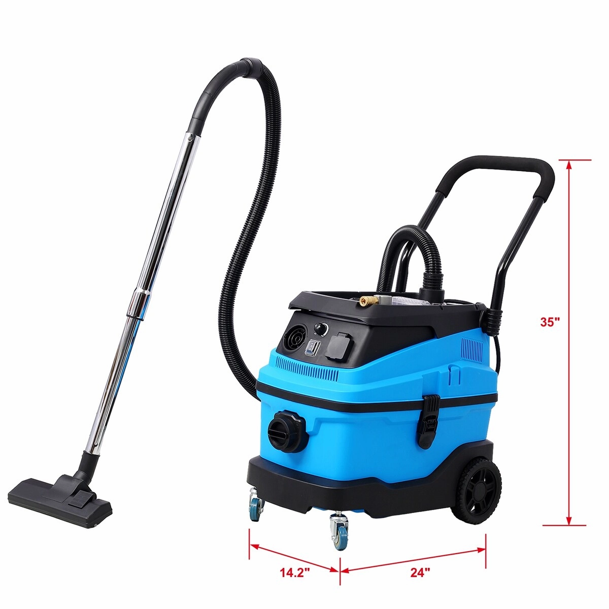 Wet Dry Blow Vacuum 3 in 1 Shop Vacuum Cleaner with More Than 18KPA Powerful Suction 8 Gallon Large Capacity 6 Peak Hp 1200W