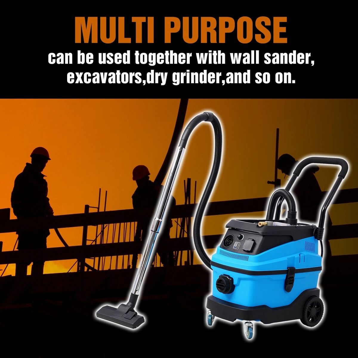Wet Dry Blow Vacuum 3 in 1 Shop Vacuum Cleaner with More Than 18KPA Powerful Suction 8 Gallon Large Capacity 6 Peak Hp 1200W