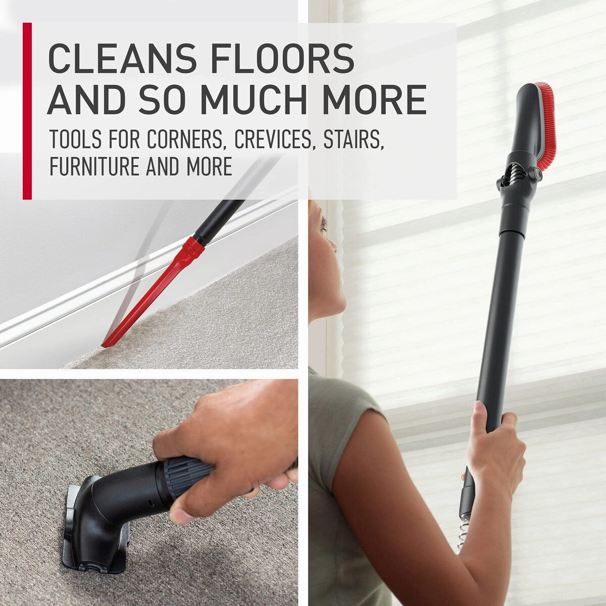 WindTunnel Whole House Rewind Corded Bagless Upright Vacuum Cleaner. For Carpet and Hard Floors. Black. 17.8 lbs