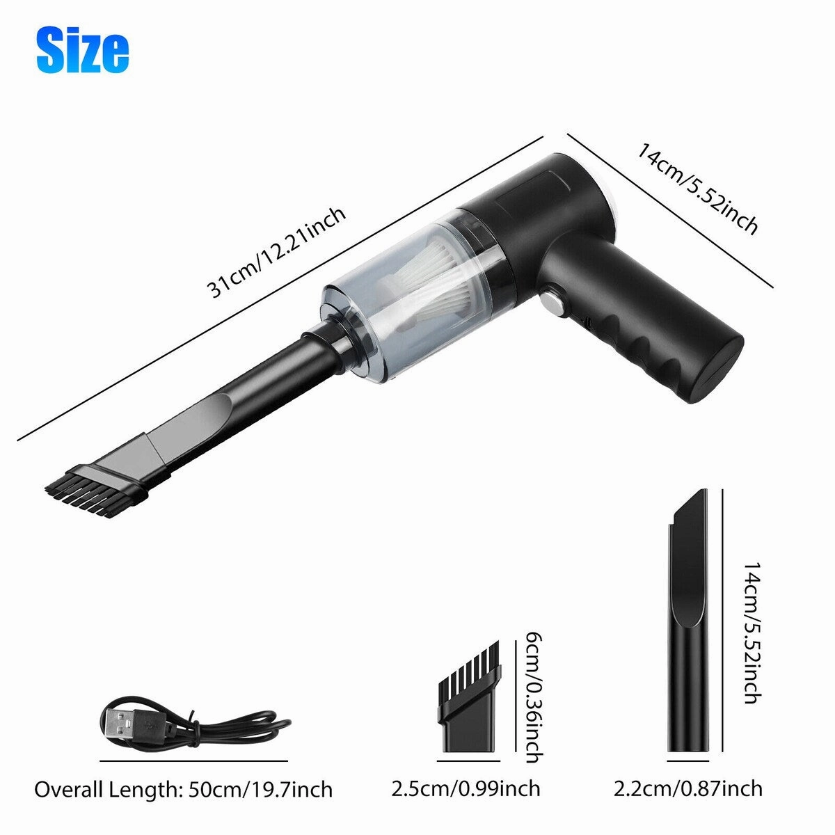 Wireless 120W Mini Handheld Vacuum for Car and Home