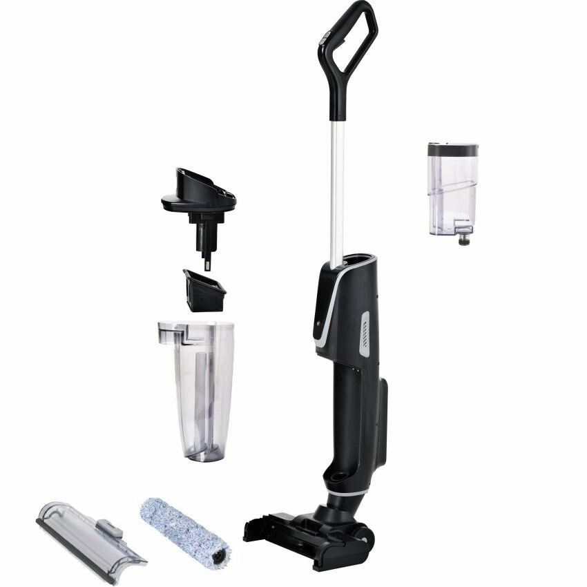 Wireless Wet and Dry Vacuum Cleaner. 3-in-1 Floor Cleaner with Two Tank System. 5000 mAh. Self-Cleaning System. LED