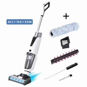 Wireless Wet and Dry Vacuum Cleaner. 3-in-1 Floor Cleaner with Two Tank System .5000mAh .40  Minutes Battery Life