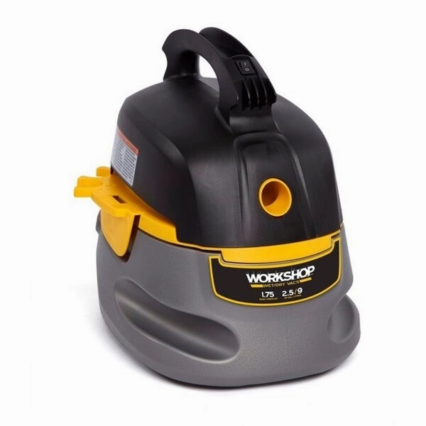 WORKSHOP Wet/Dry Vacs Small. Portable 2.5-Gallon. 1.75 Peak HP Wet Dry Vacuum Cleaner