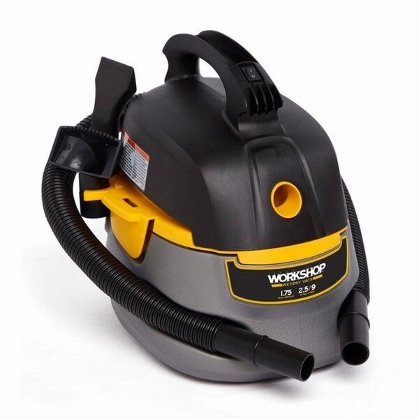 WORKSHOP Wet/Dry Vacs Small. Portable 2.5-Gallon. 1.75 Peak HP Wet Dry Vacuum Cleaner